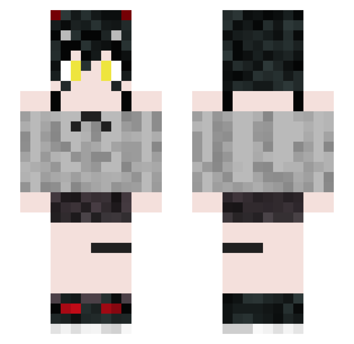 Randamujan Minecraft skin, front and back view