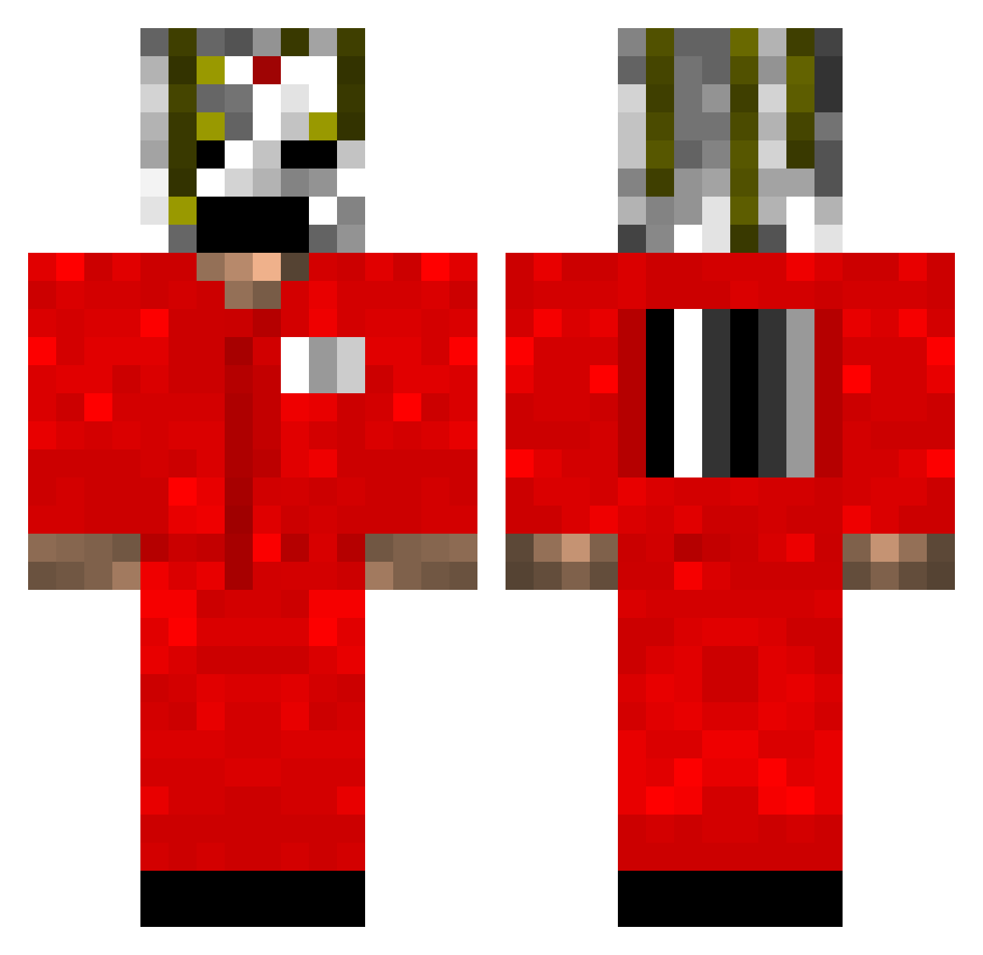 infamousx51 Minecraft skin, front and back view