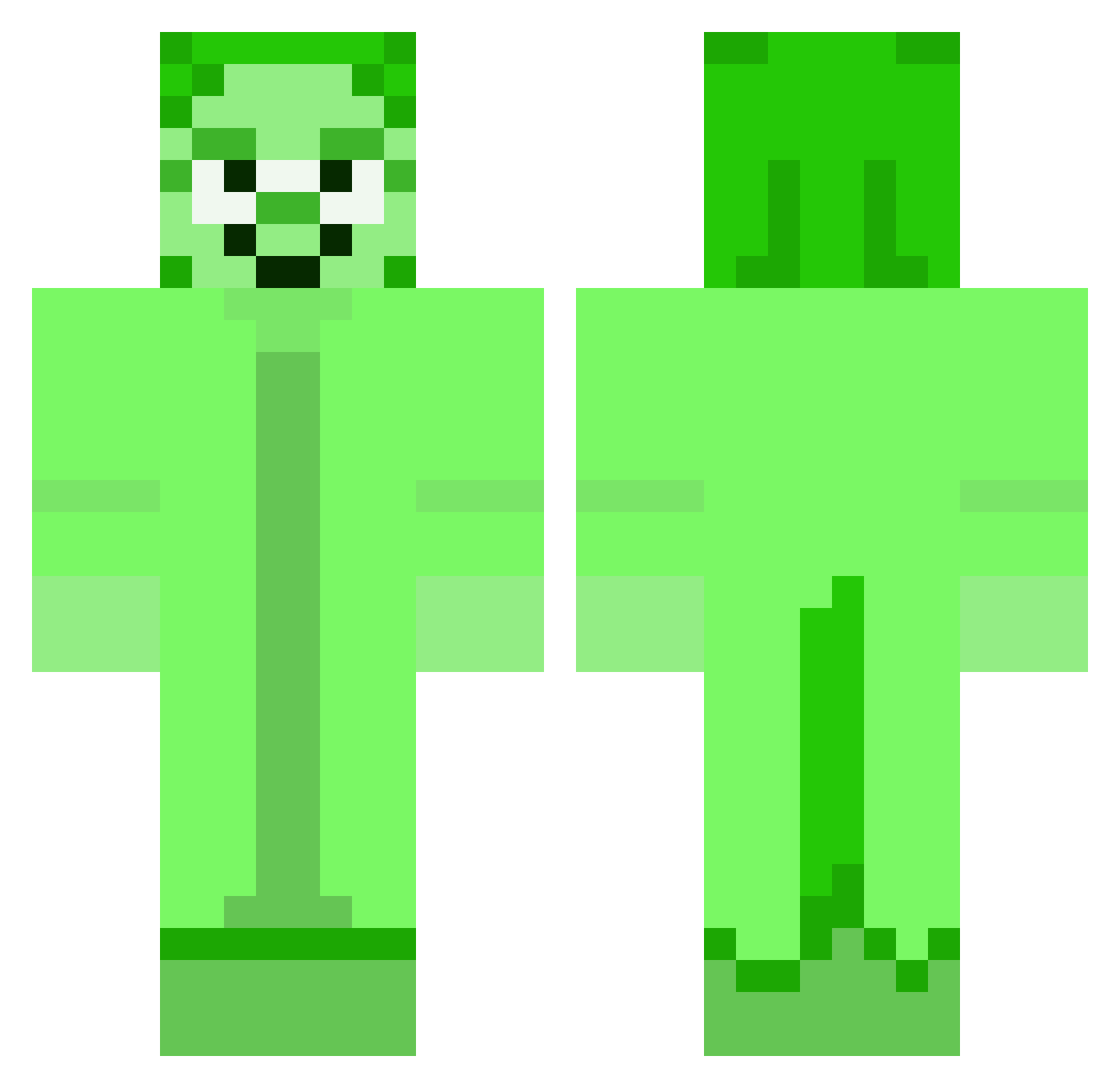 DrGreen3339 Minecraft skin, front and back view
