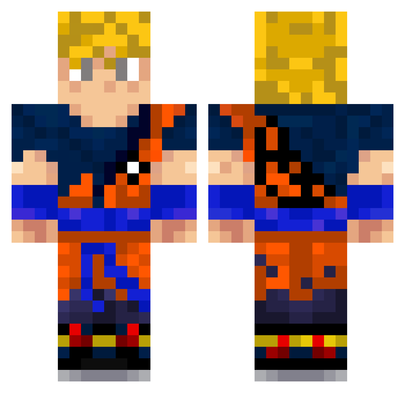 Susowy309 Minecraft skin, front and back view