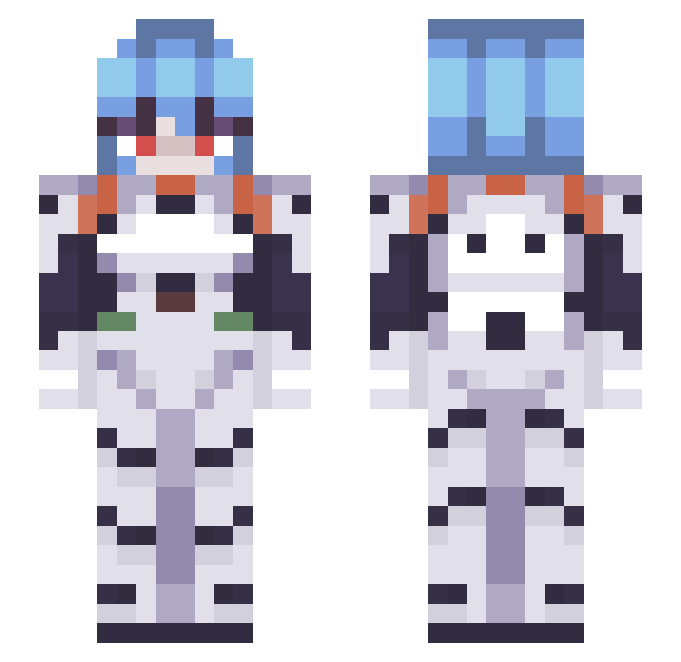 mars_313 Minecraft skin, front and back view
