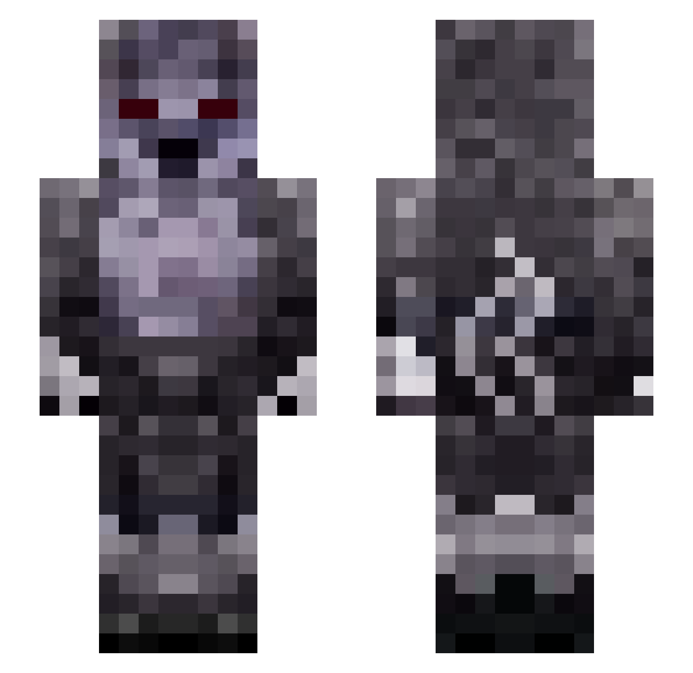 svnan Minecraft skin, front and back view
