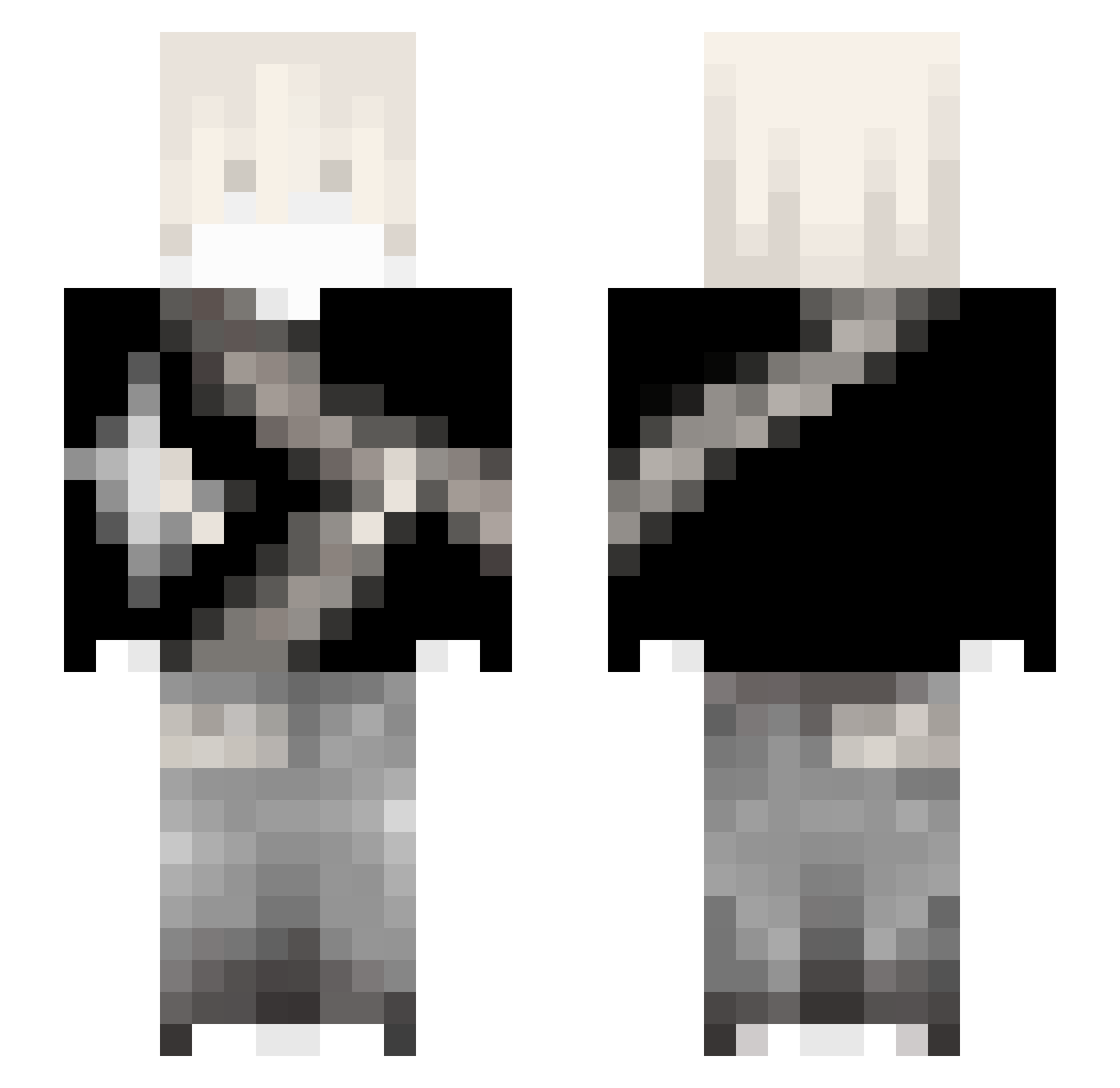 ostormey Minecraft skin, front and back view