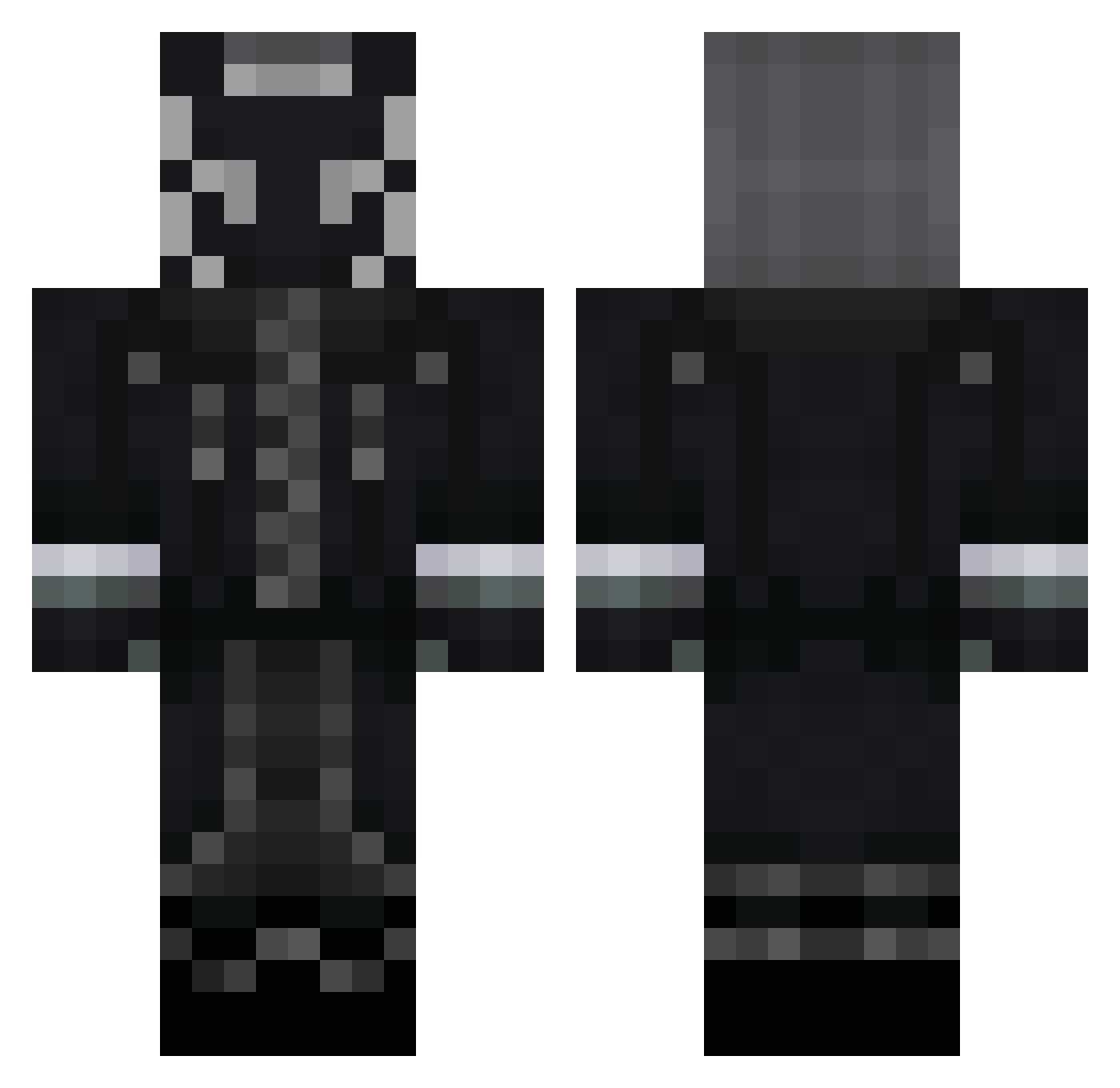 HueyToonz Minecraft skin, front and back view