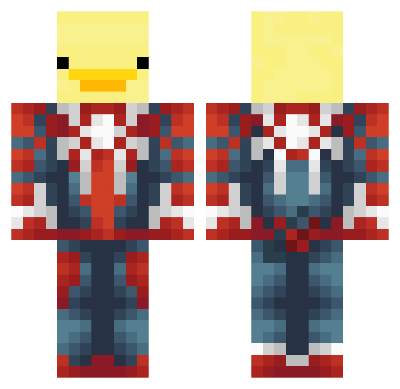 thijmenb Minecraft skin, front and back view