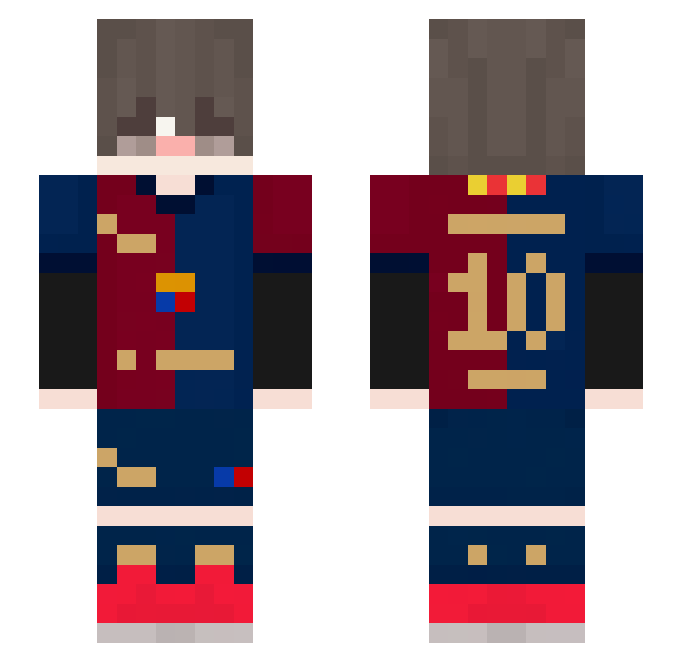 leoPREMIUm Minecraft skin, front and back view