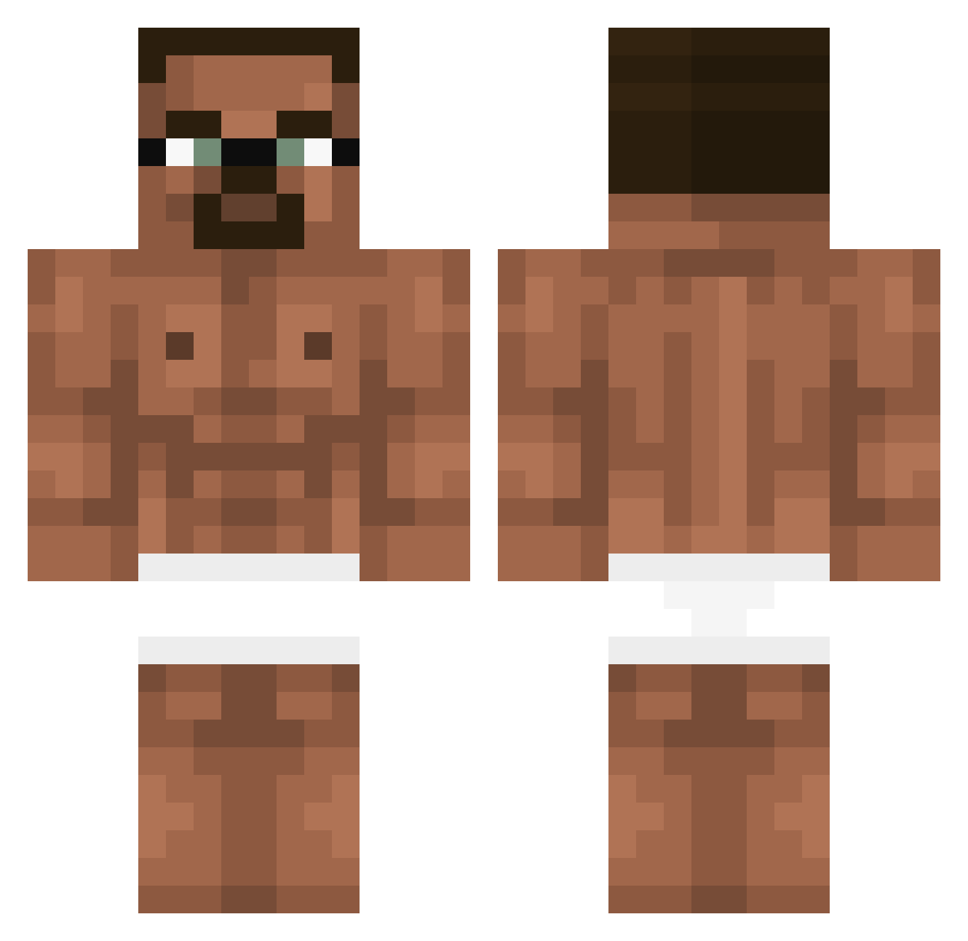 AnakondaShiest Minecraft skin, front and back view