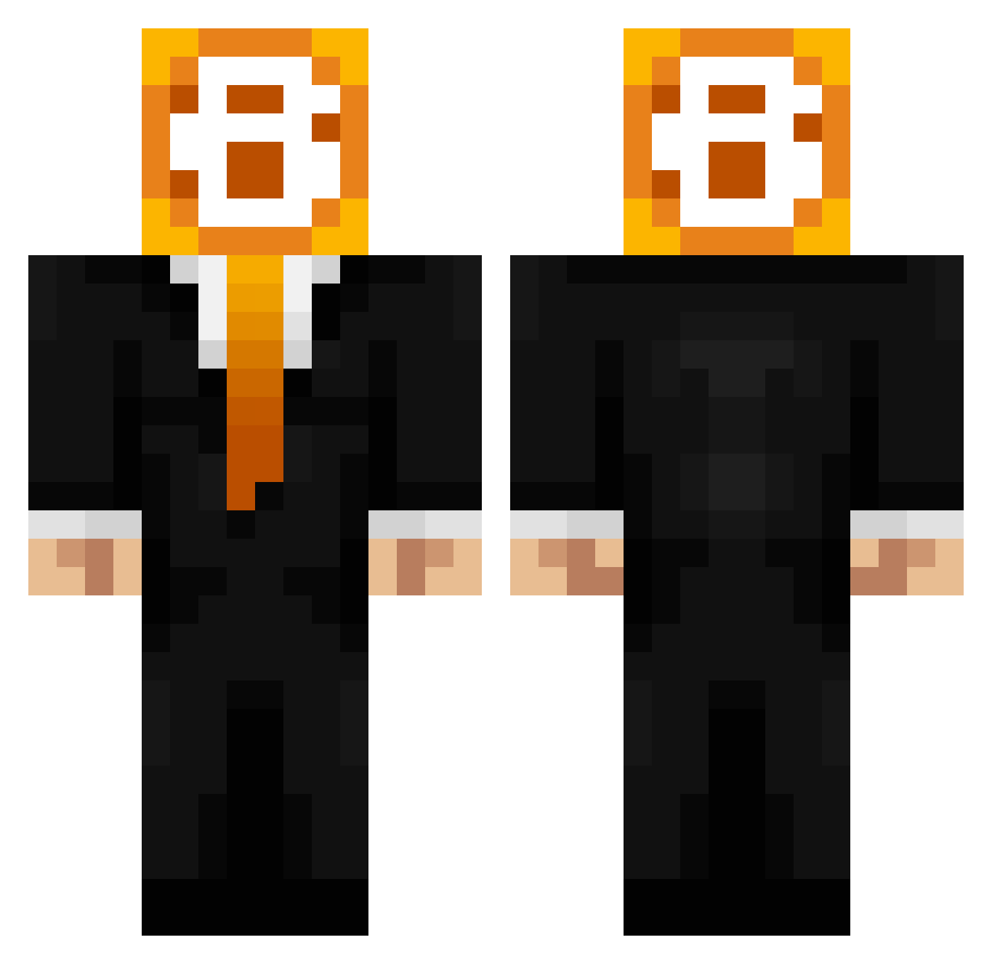 RenatoAmoedo Minecraft skin, front and back view