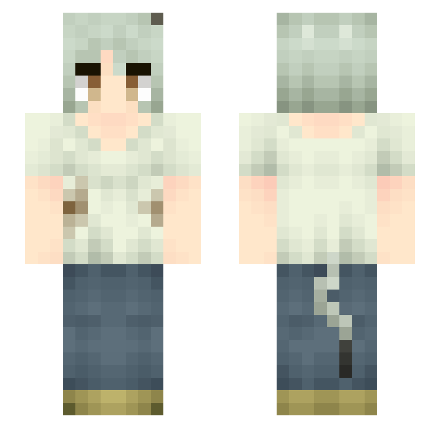 Luvu913 Minecraft skin, front and back view