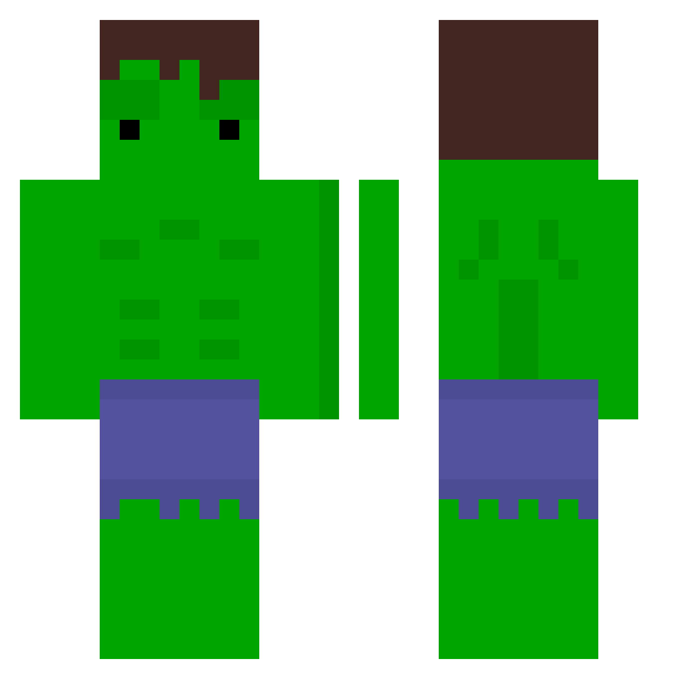 avrl Minecraft skin, front and back view