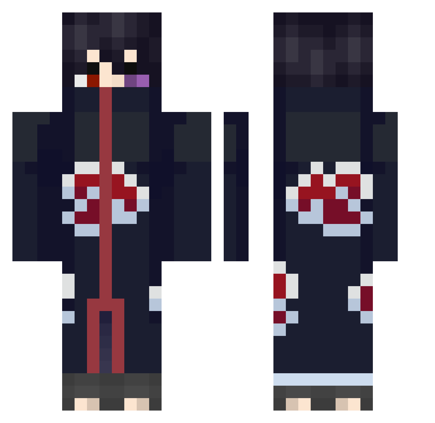Bredify Minecraft skin, front and back view