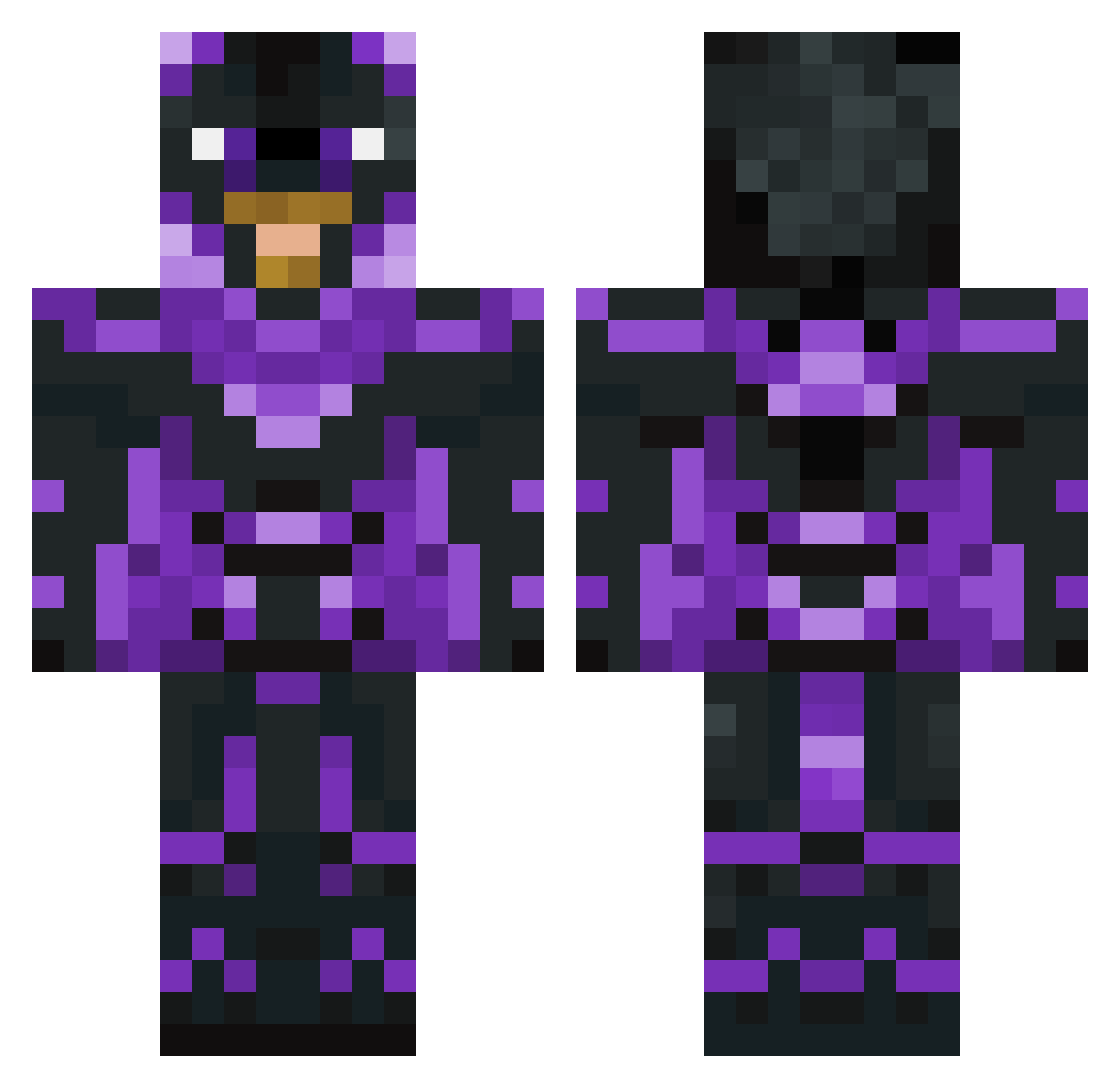 Shades104 Minecraft skin, front and back view