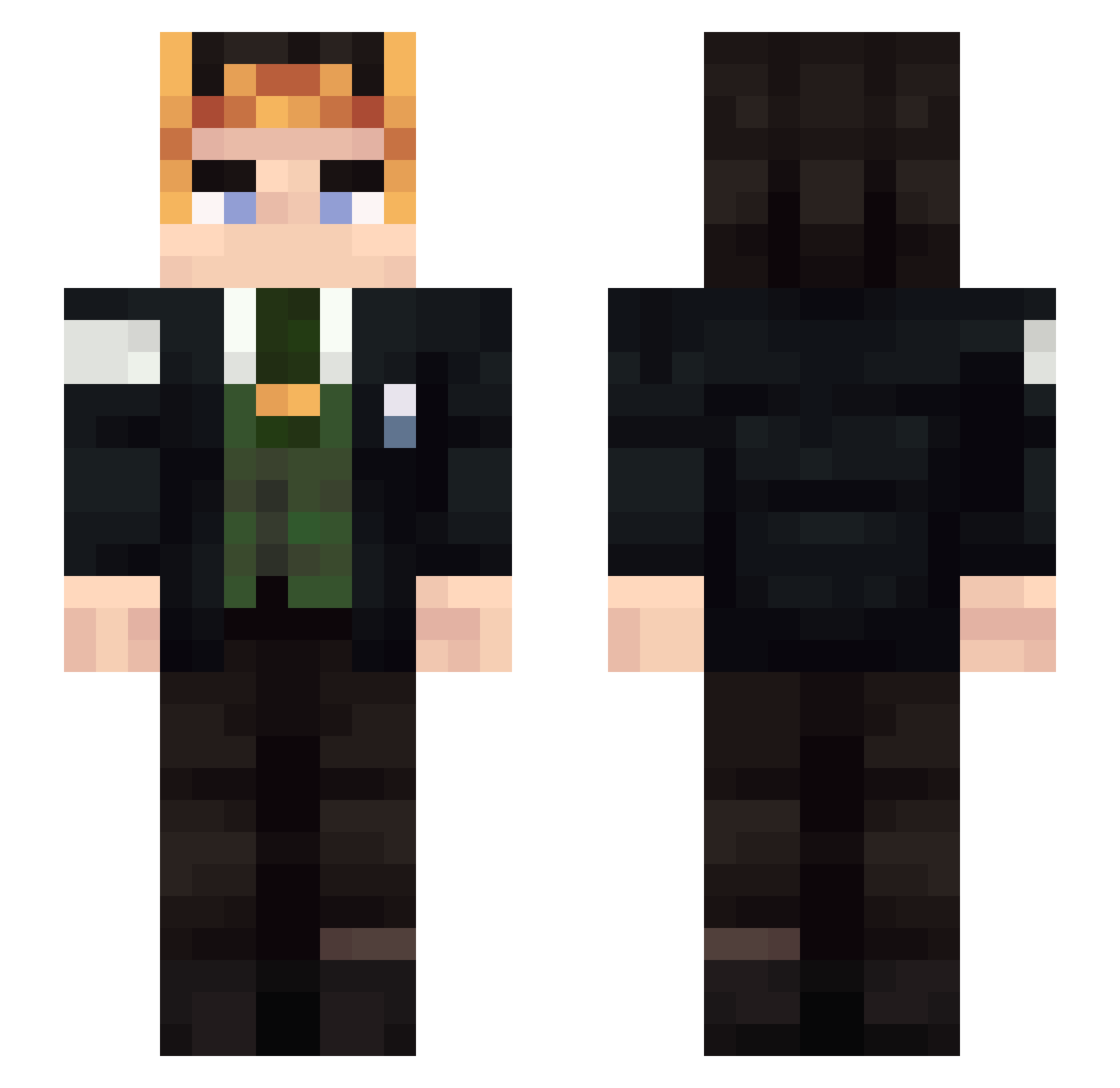 SorryOuttaNames Minecraft skin, front and back view