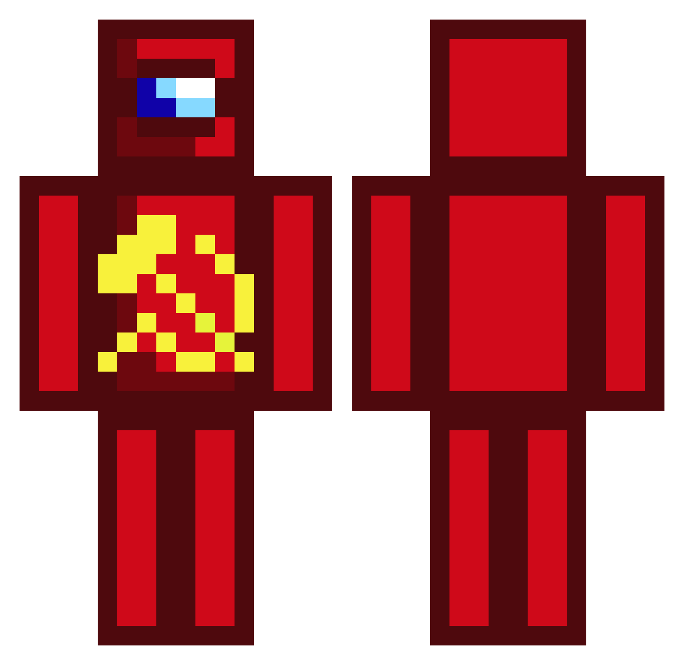 Drenic Minecraft skin, front and back view