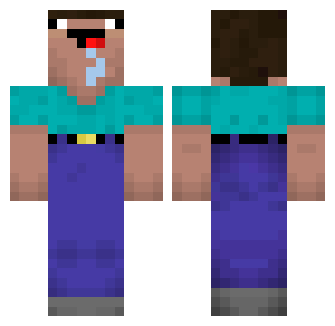 Tastypaste_ Minecraft skin, front and back view