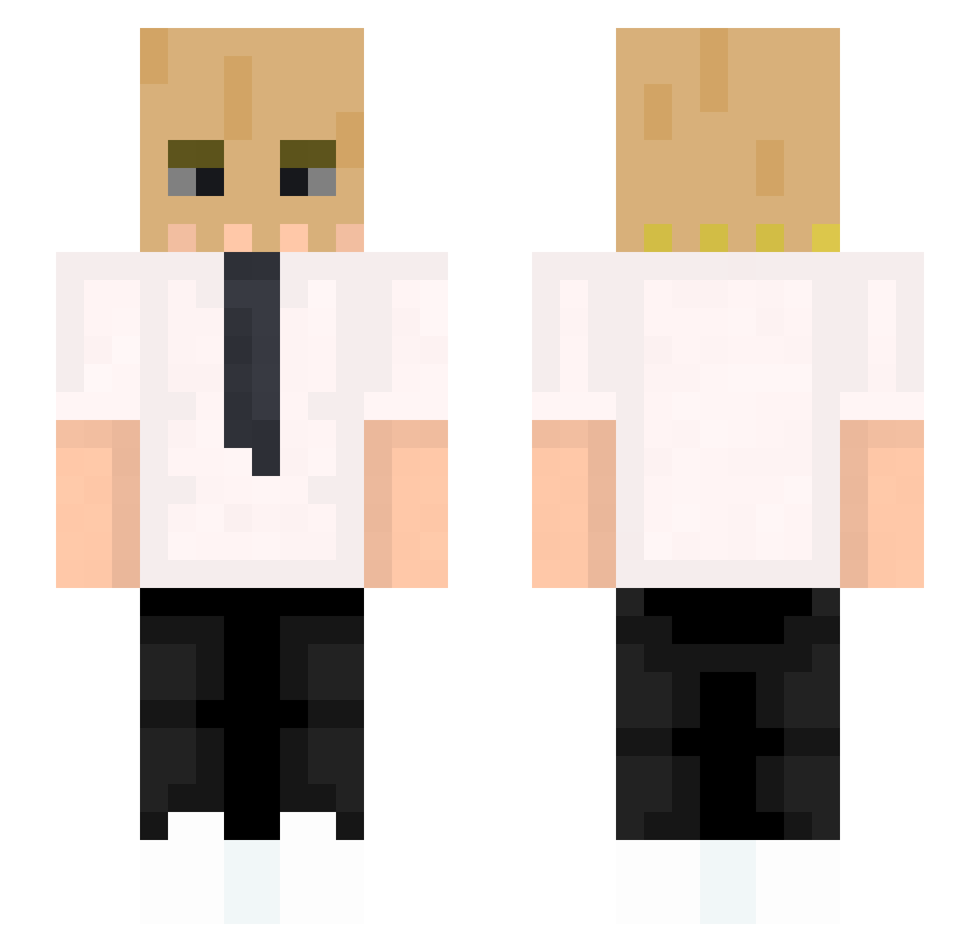 pxsuu Minecraft skin, front and back view