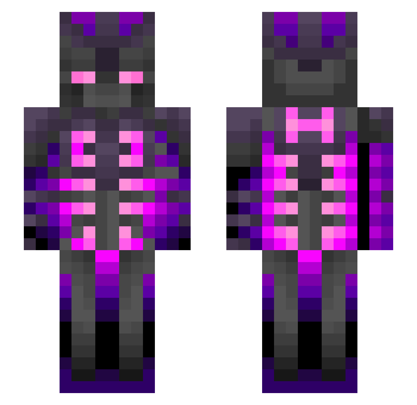 m3sc4L Minecraft skin, front and back view