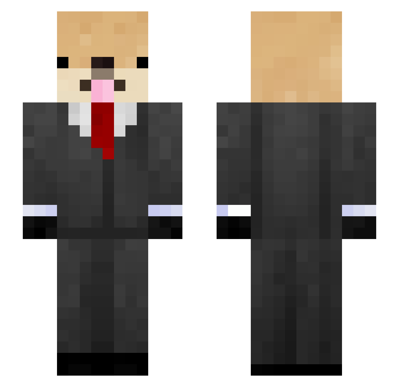 puppylover_69 Minecraft skin, front and back view