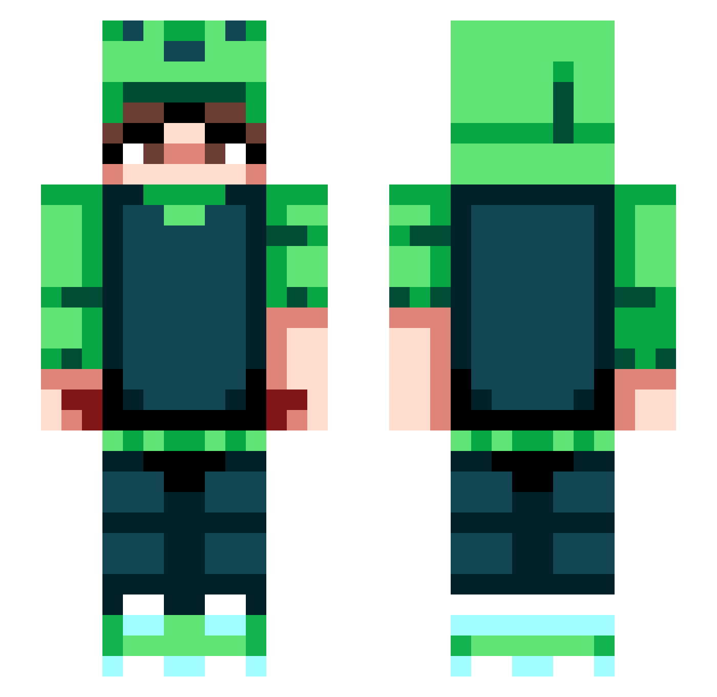shabalounie Minecraft skin, front and back view