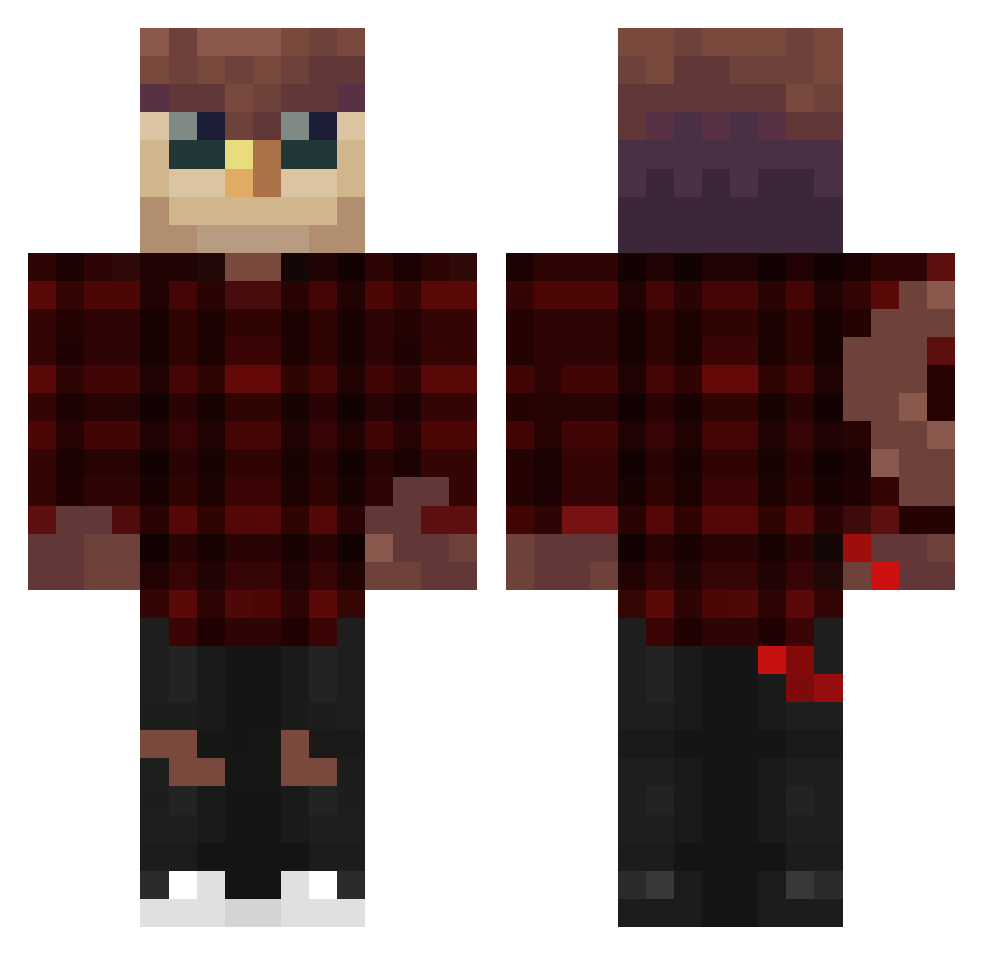 Frost61 Minecraft skin, front and back view