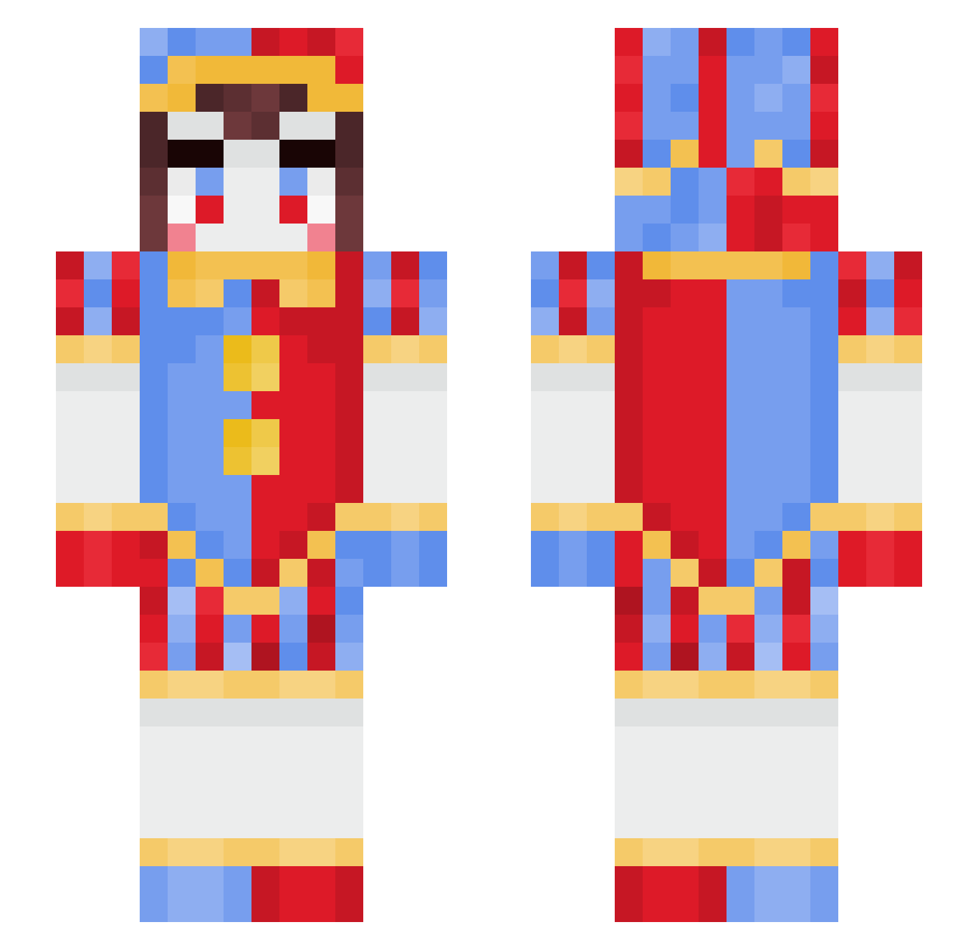 HelluvaFlowers Minecraft skin, front and back view