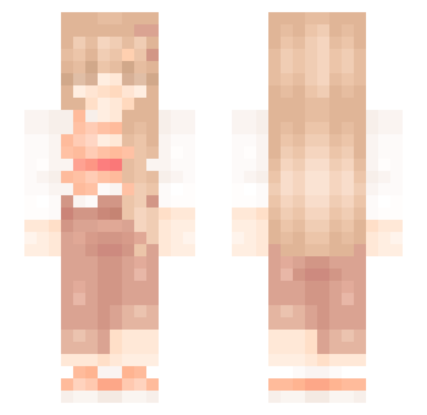 Shoqri Minecraft skin, front and back view