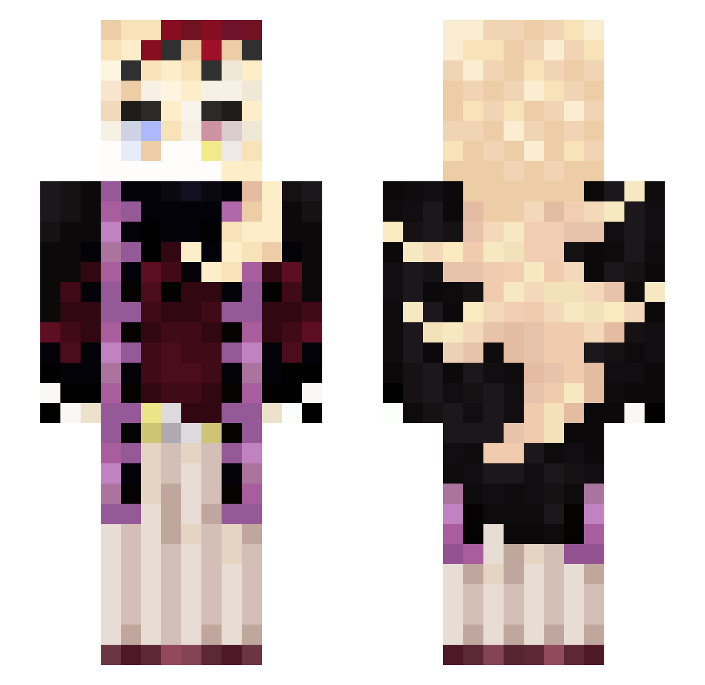 SilentDoma_ Minecraft skin, front and back view