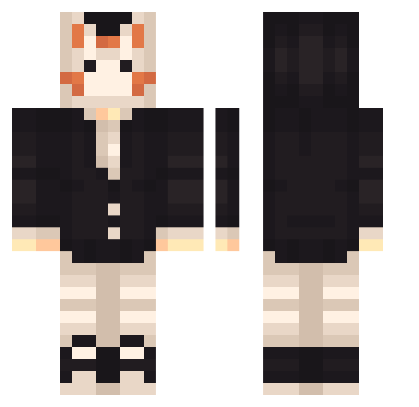 YAHOO768366 Minecraft skin, front and back view