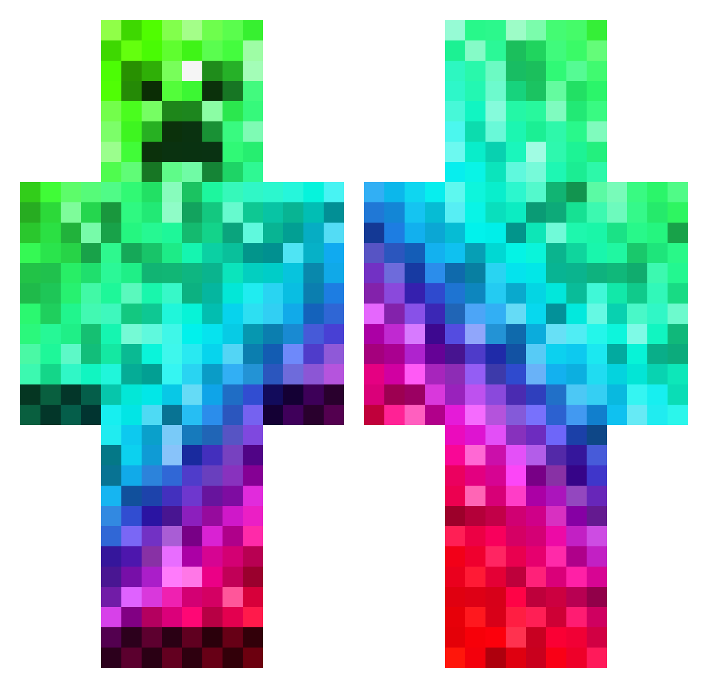 Trusted8isBack Minecraft skin, front and back view