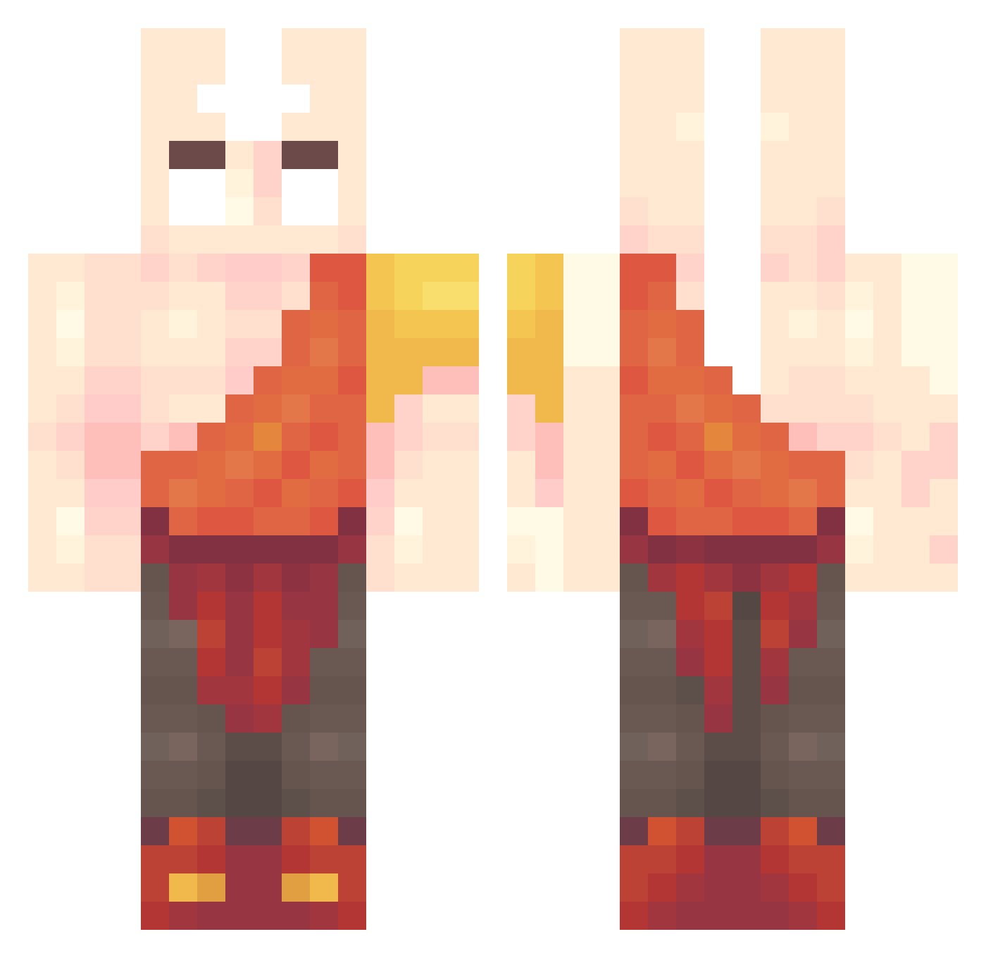 floydie_ Minecraft skin, front and back view