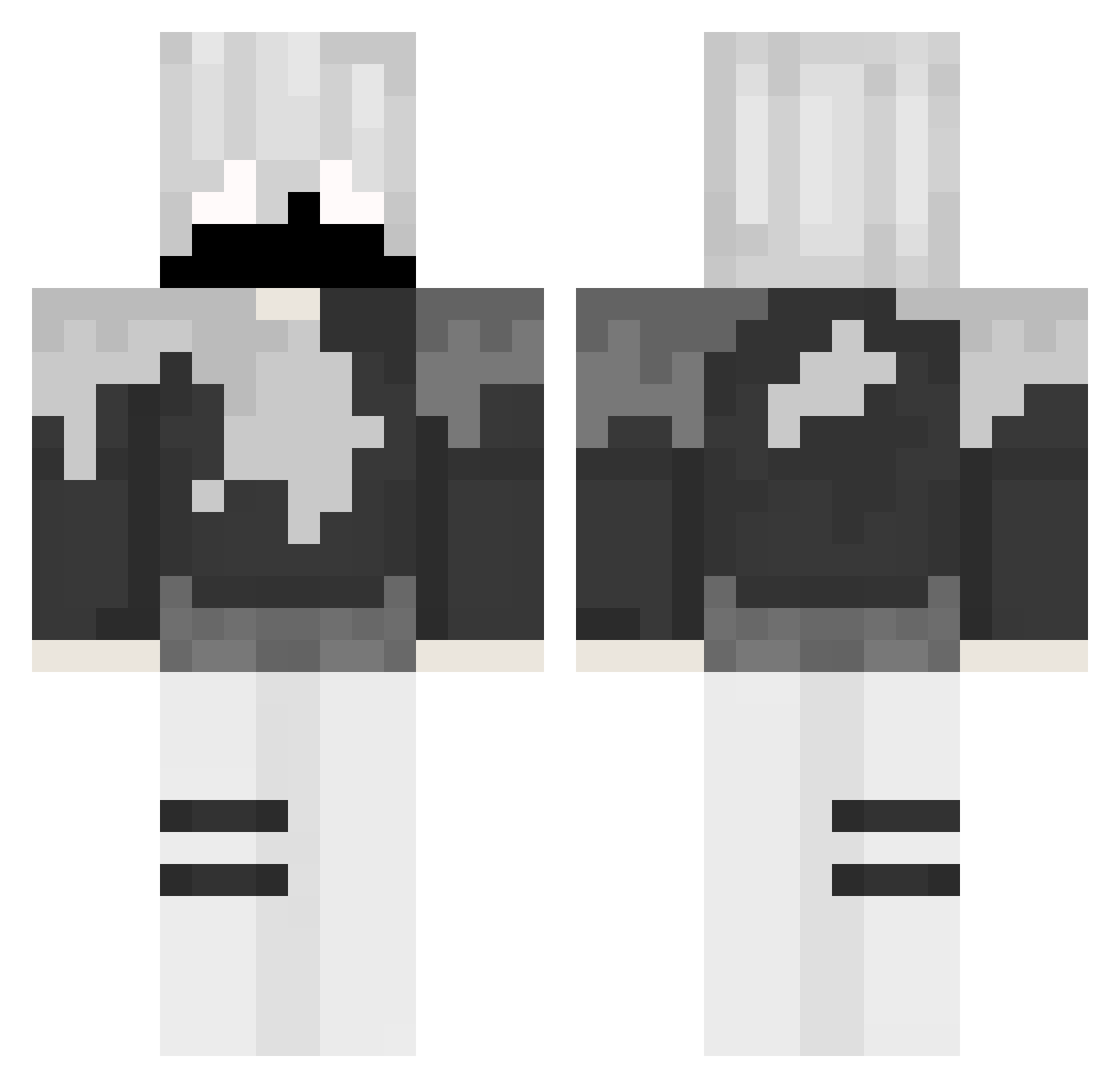 Trex3 Minecraft skin, front and back view