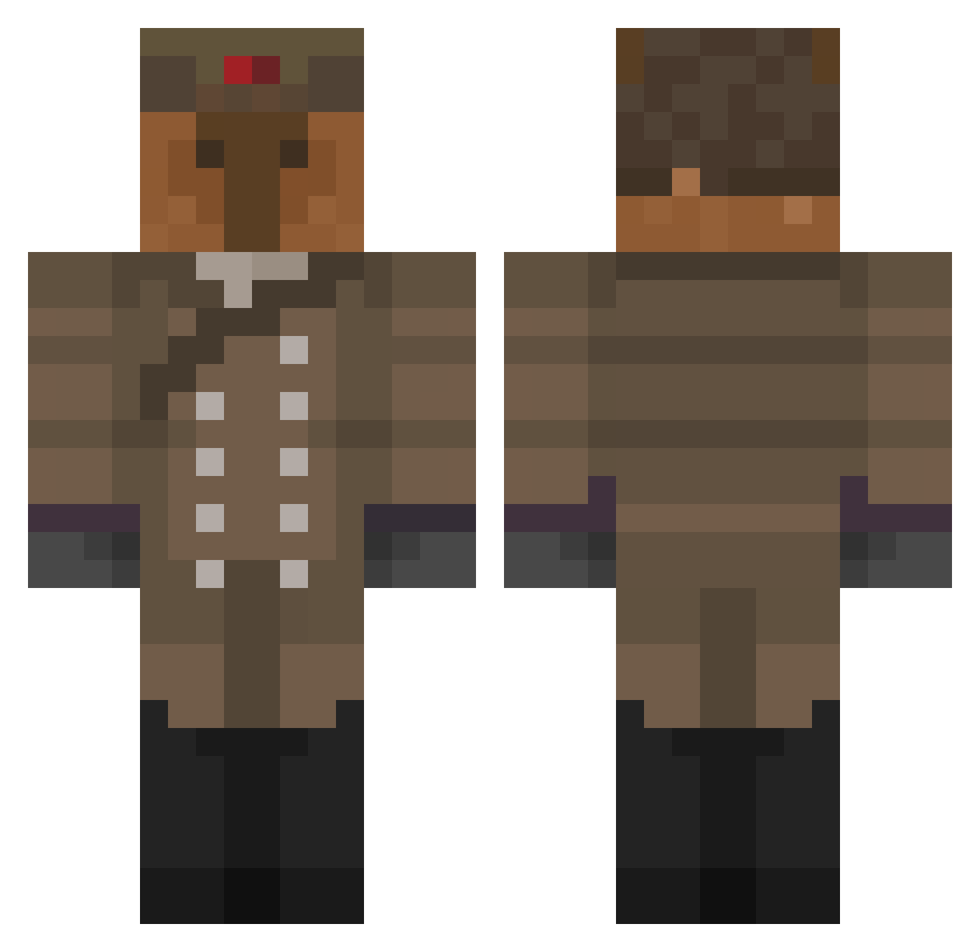 Troll_p156 Minecraft skin, front and back view