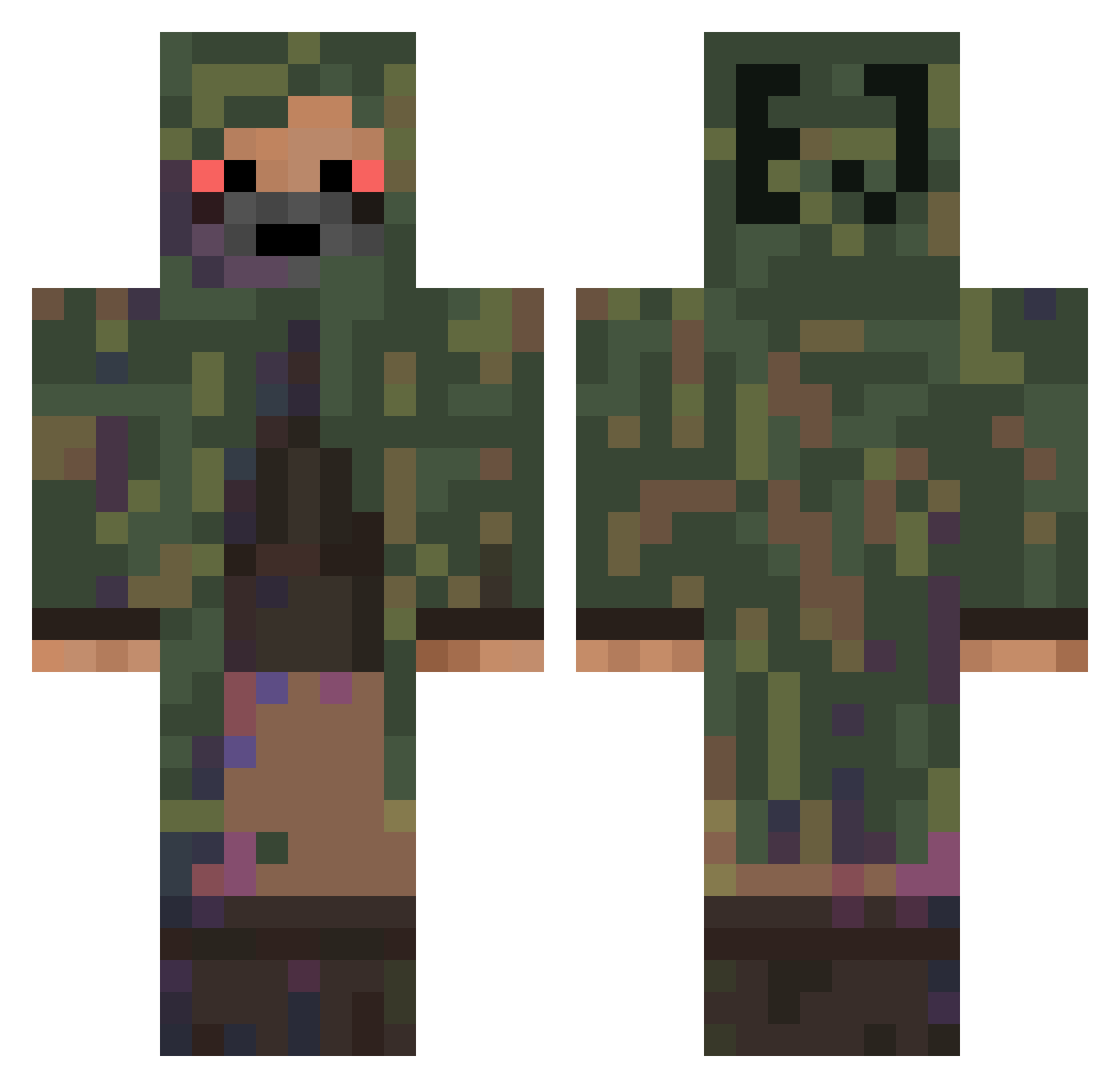 senfei1201 Minecraft skin, front and back view