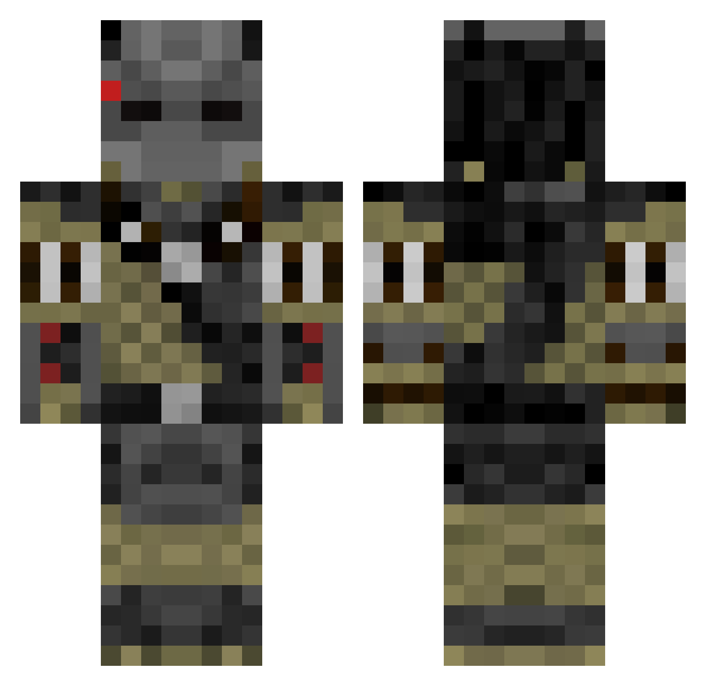 UGotTrolled_IRL Minecraft skin, front and back view