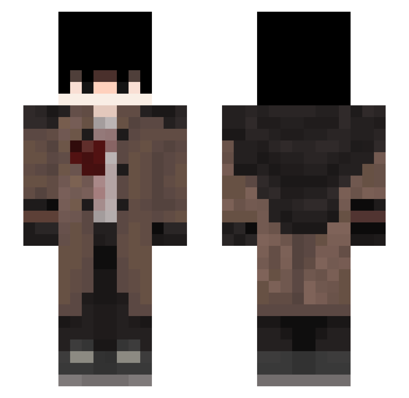 unknxwnDarik Minecraft skin, front and back view
