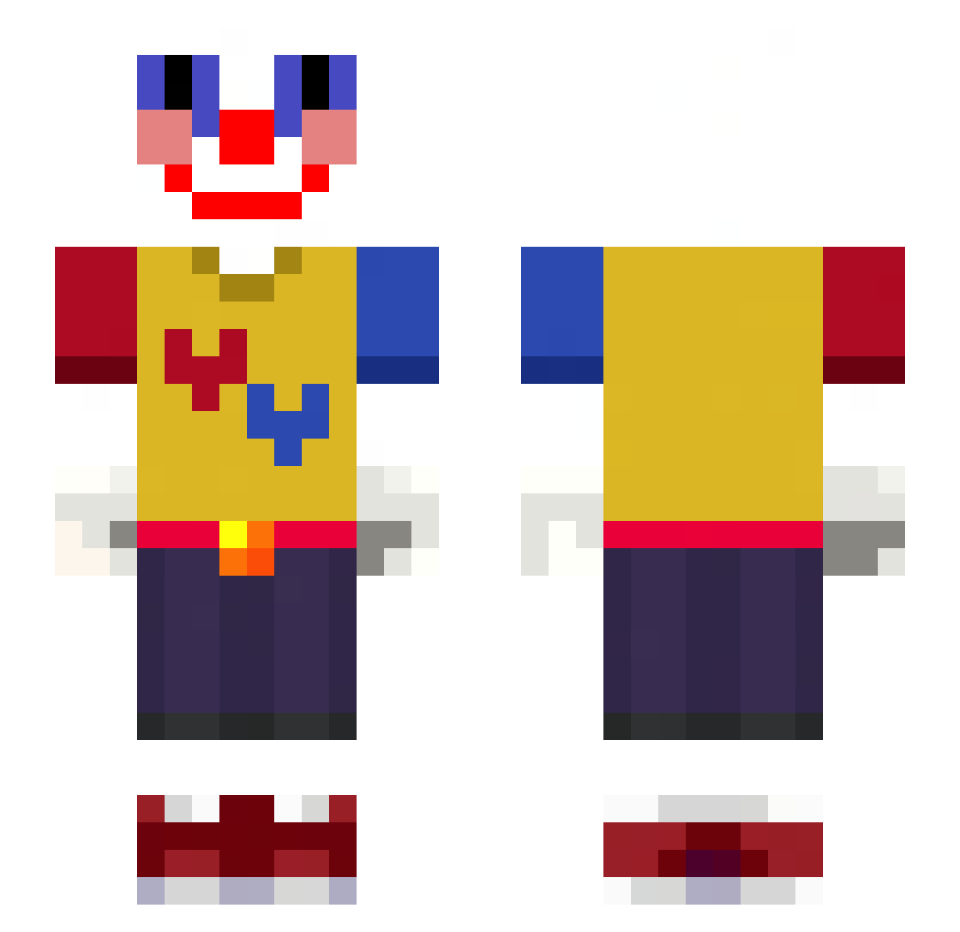 Eleawa Minecraft skin, front and back view