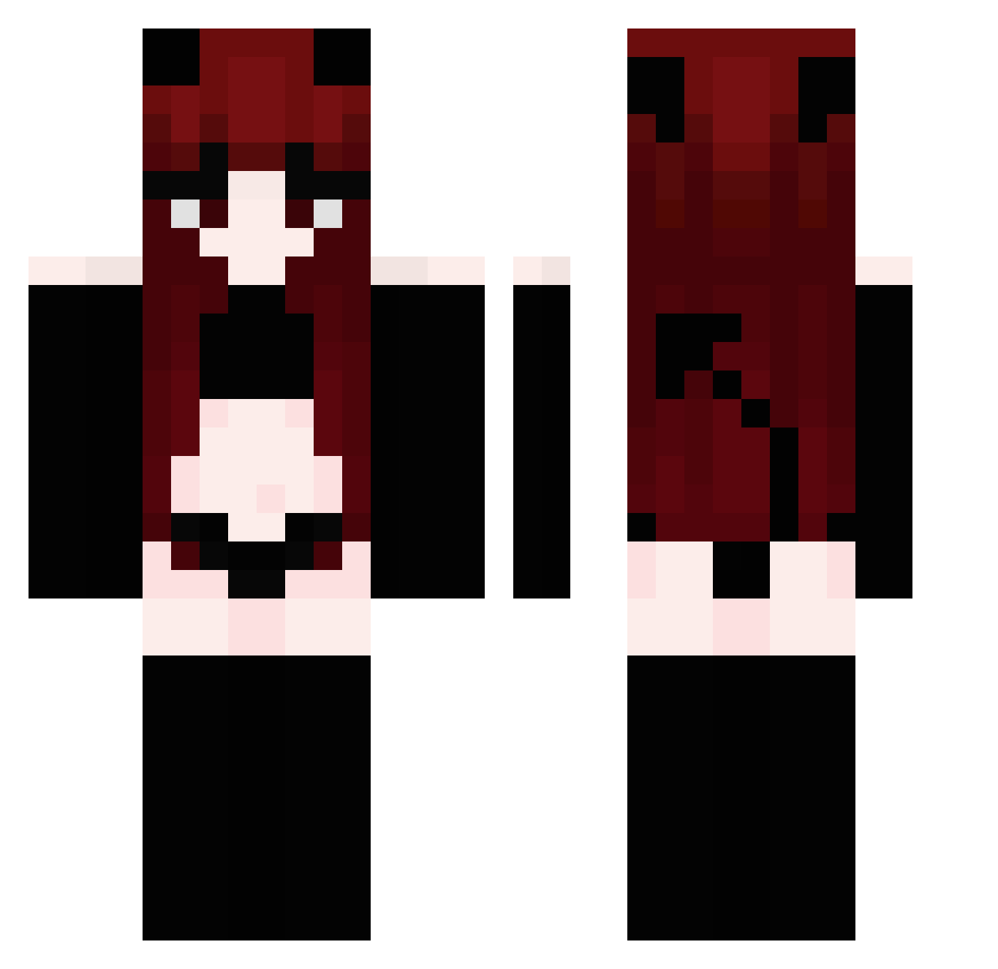 ElieeElinkaa Minecraft skin, front and back view