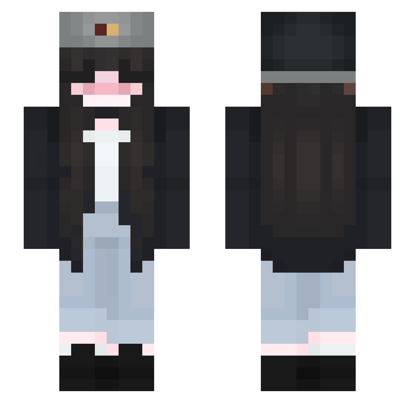 sadsamy Minecraft skin, front and back view
