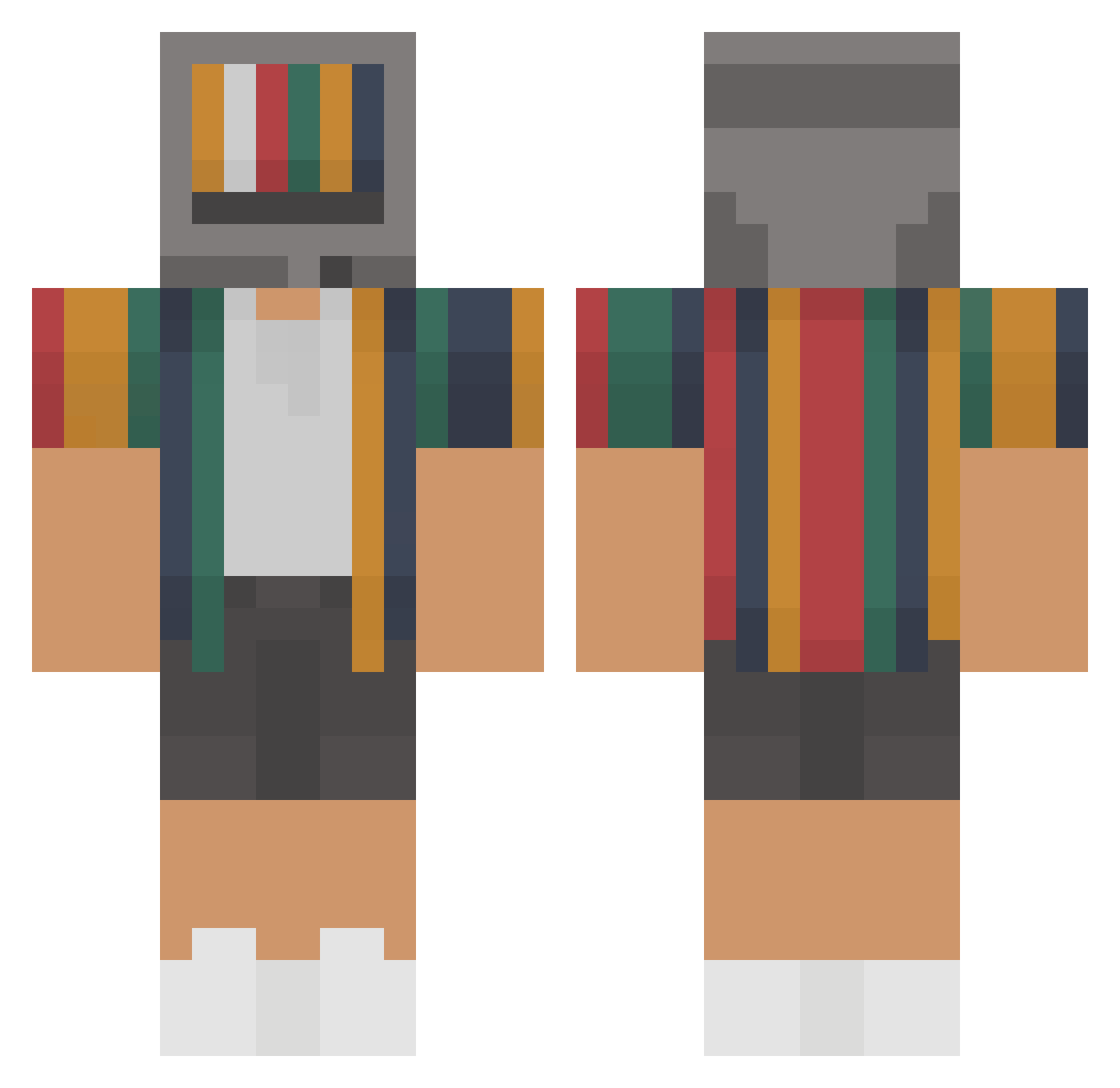 unstableninja Minecraft skin, front and back view