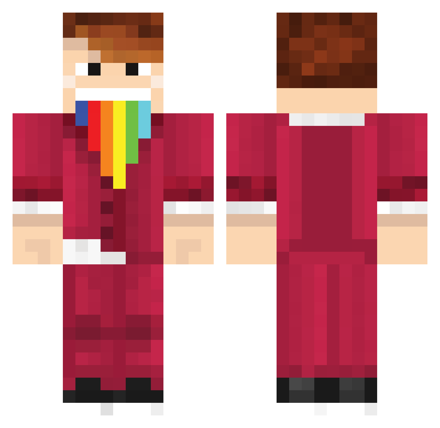 UZI1103 Minecraft skin, front and back view
