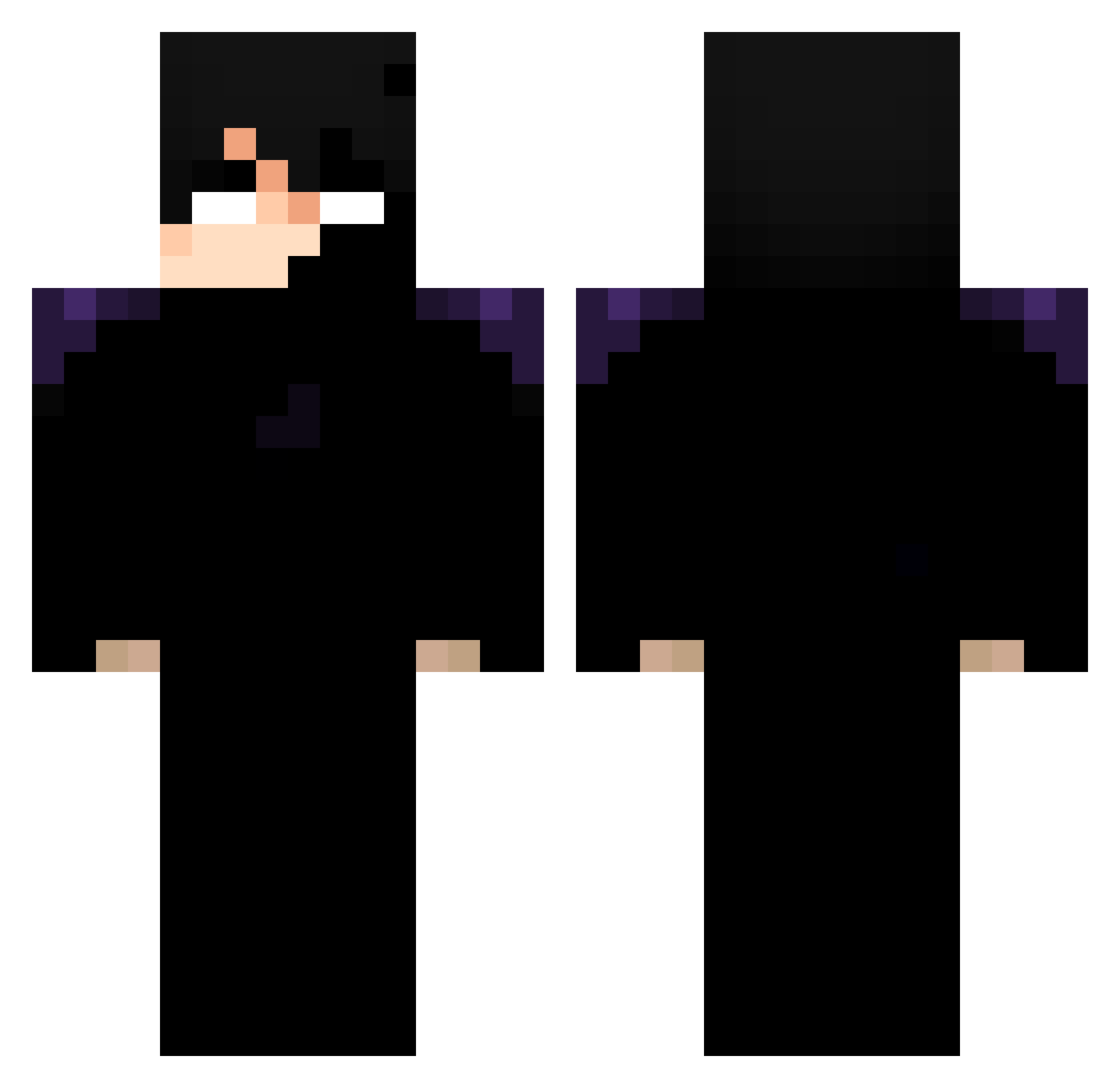 Thunderek69 Minecraft skin, front and back view