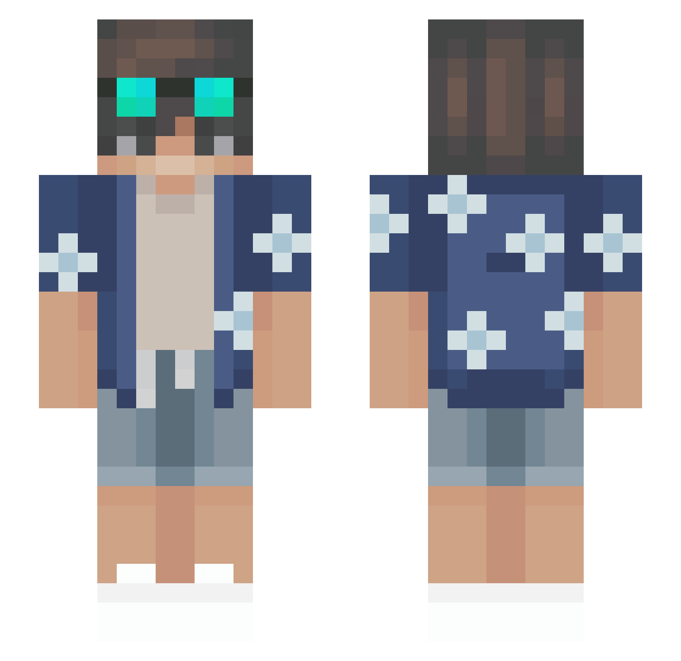 ptaltsMolqH Minecraft skin, front and back view