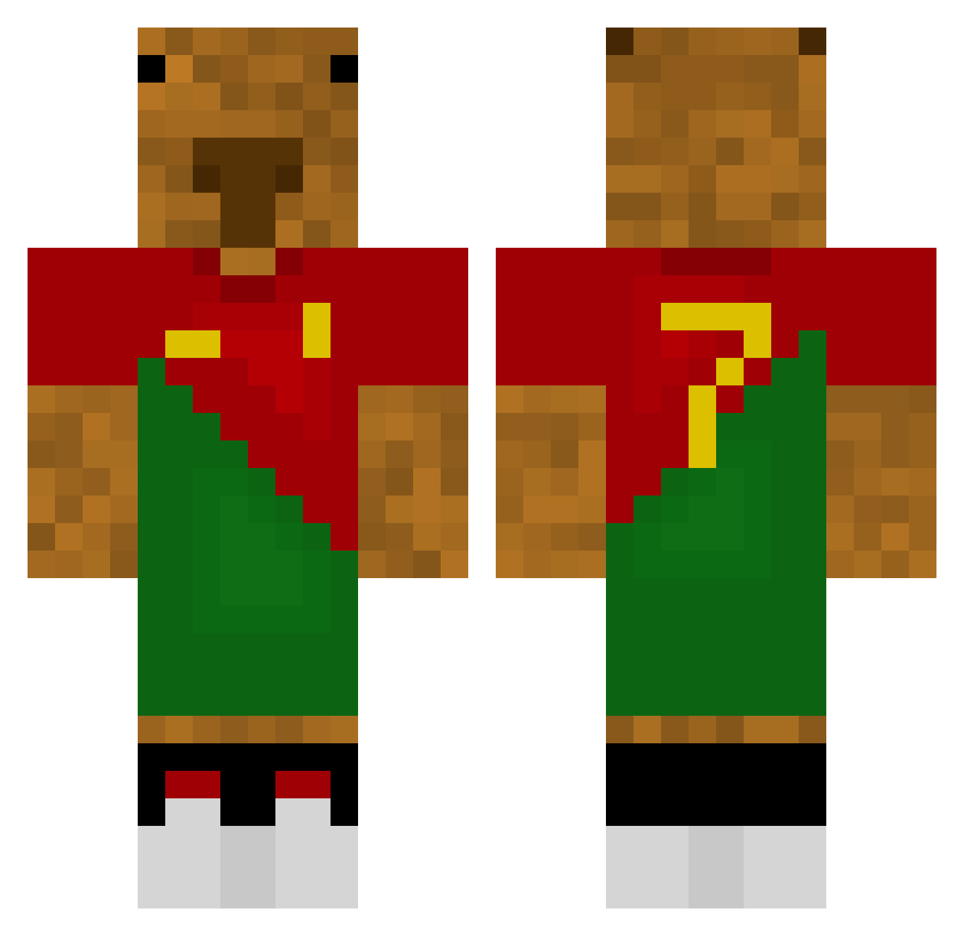 Bonifieldlong453 Minecraft skin, front and back view
