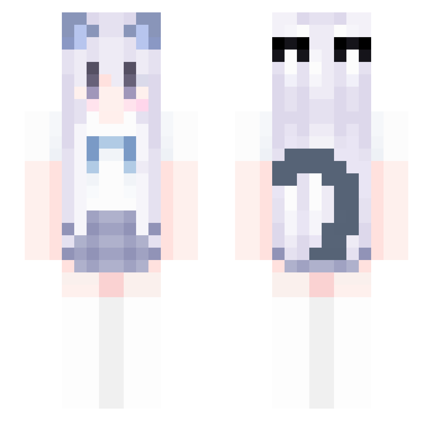 cwutchy Minecraft skin, front and back view