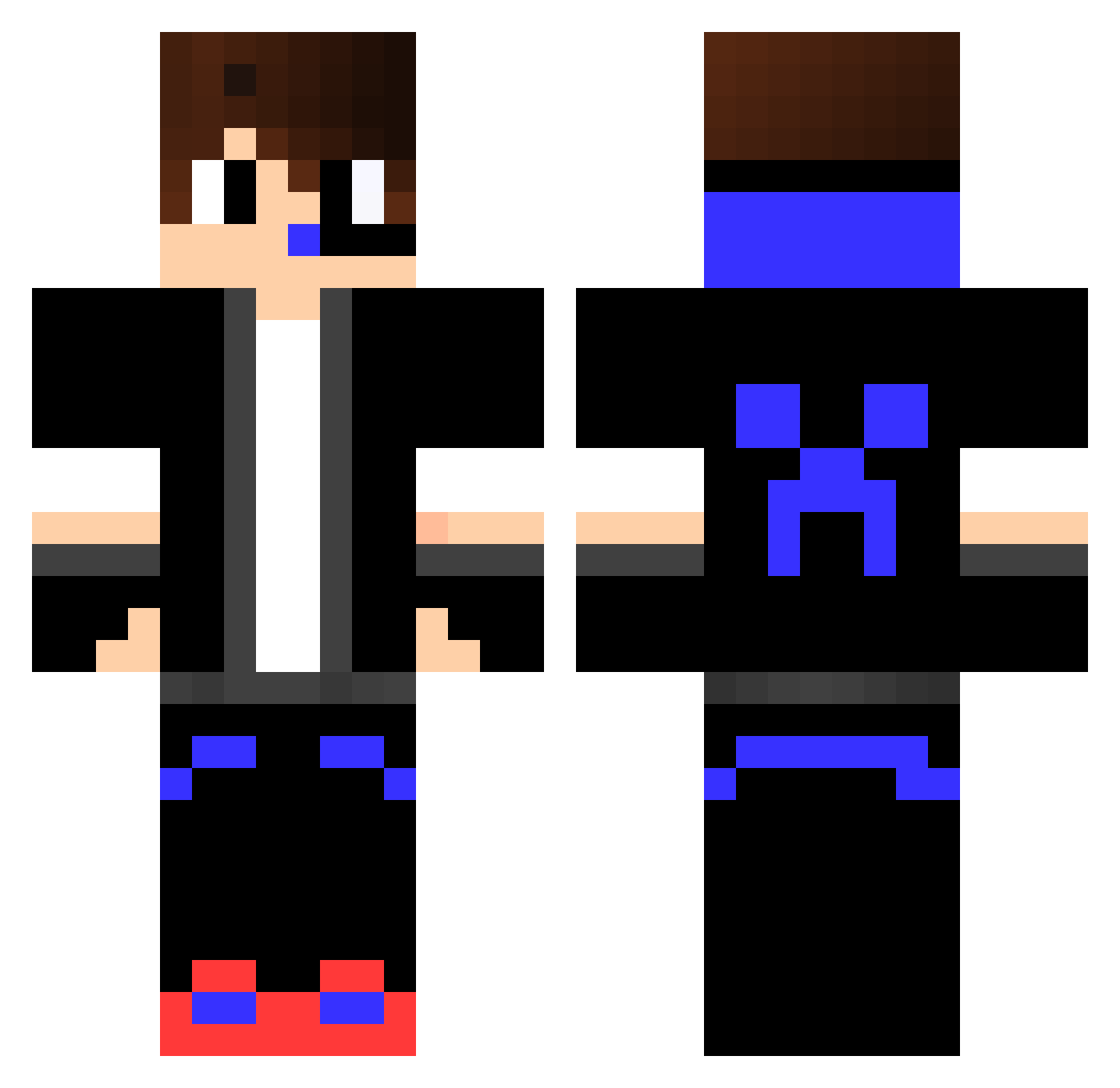 afghaniguccii Minecraft skin, front and back view