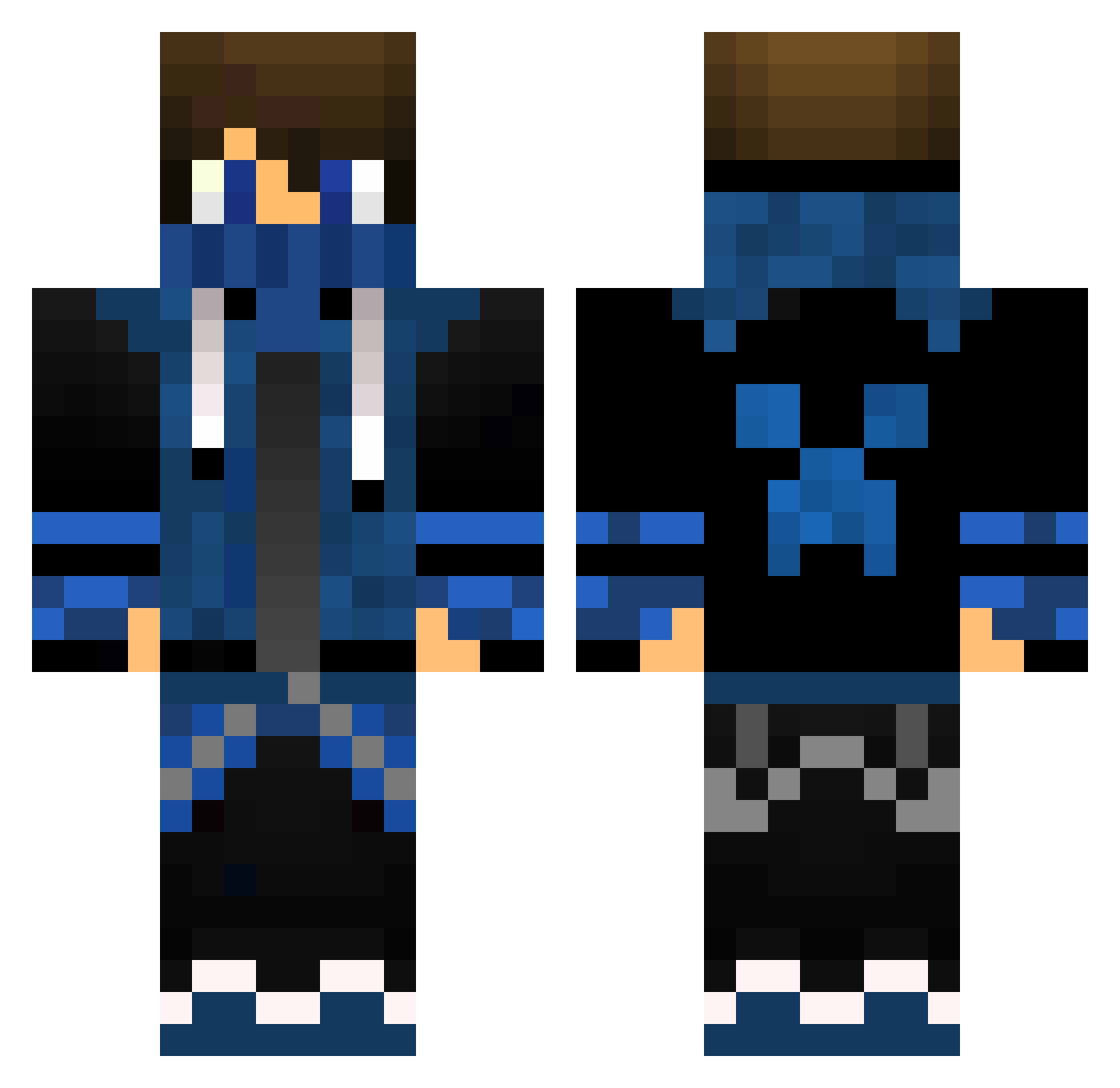 xCqombozx Minecraft skin, front and back view
