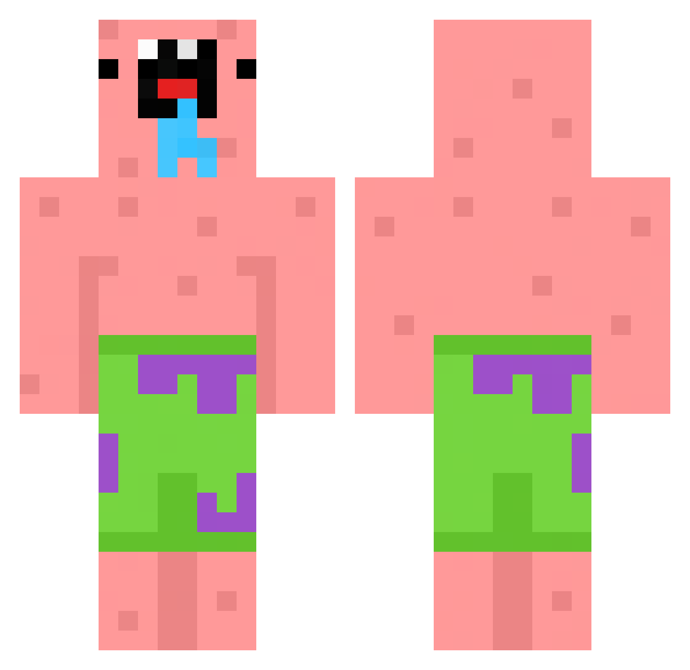 Simpaticu21 Minecraft skin, front and back view