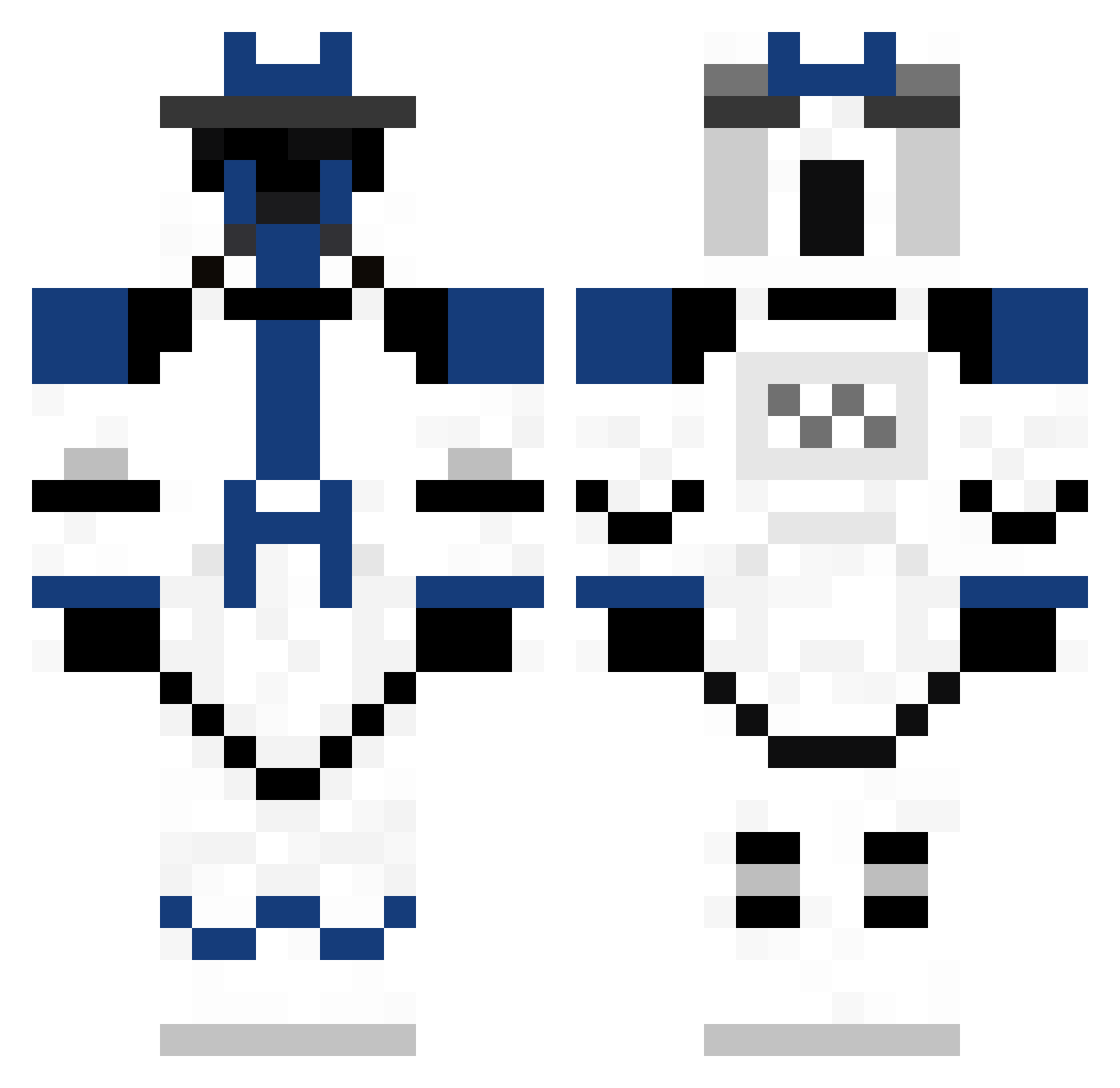 ElderToastMaker Minecraft skin, front and back view