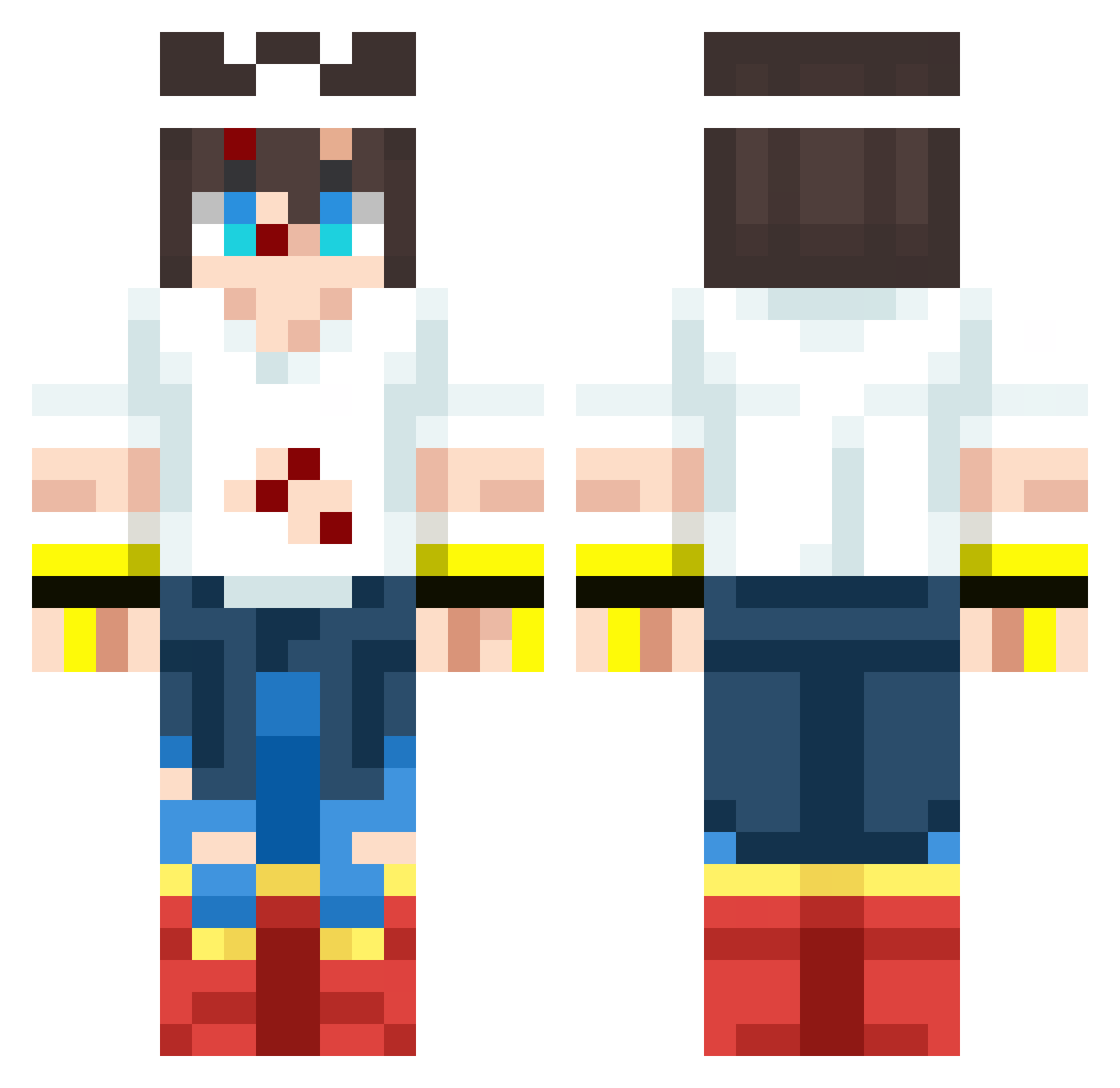 Penguin_2616 Minecraft skin, front and back view