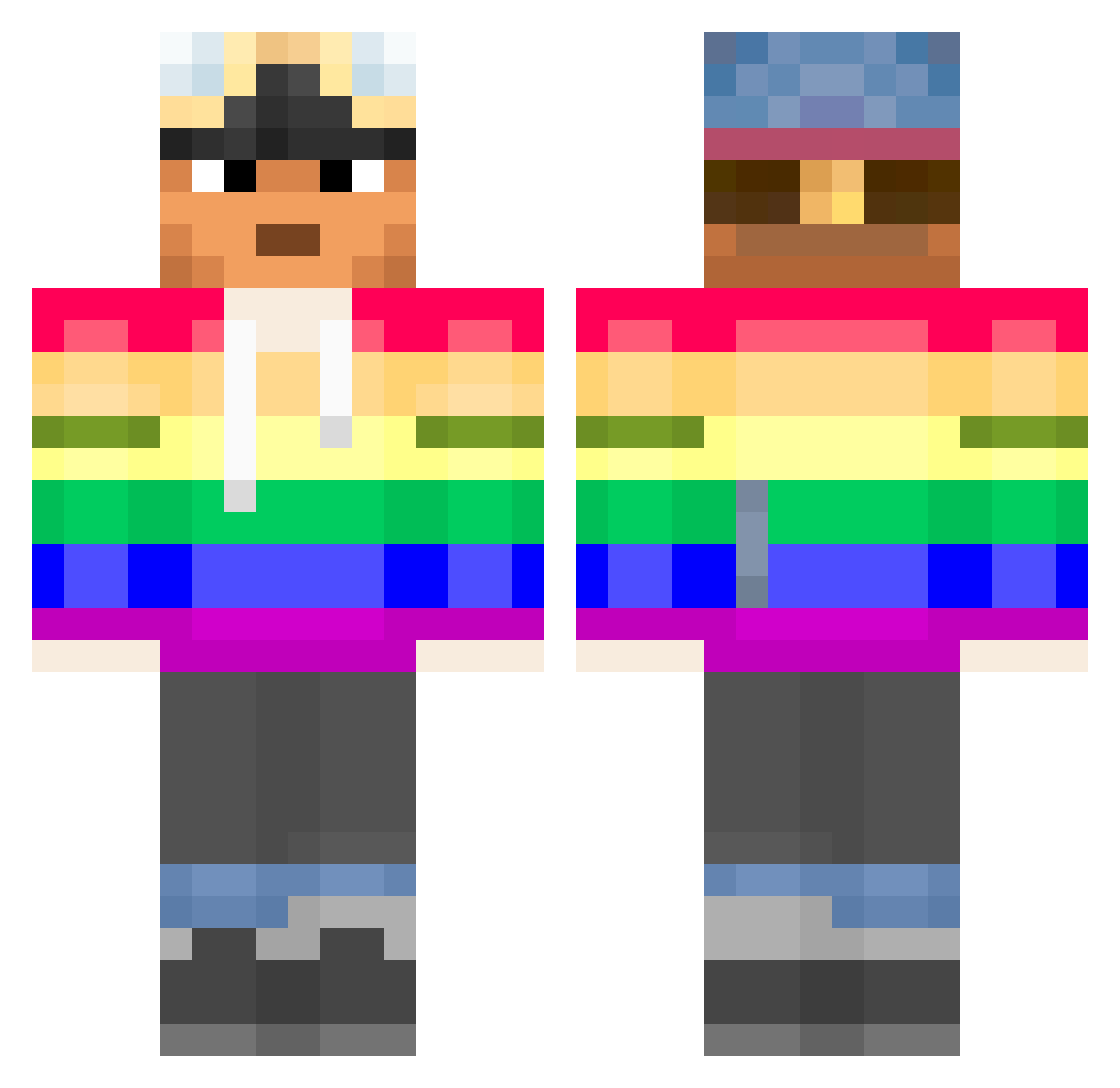 DavidderGooner67 Minecraft skin, front and back view